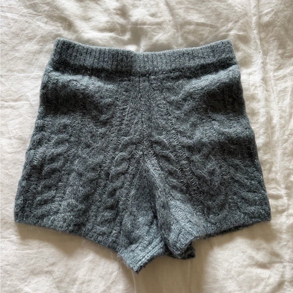 Daily Drills Cable Knit Shorts in Frost